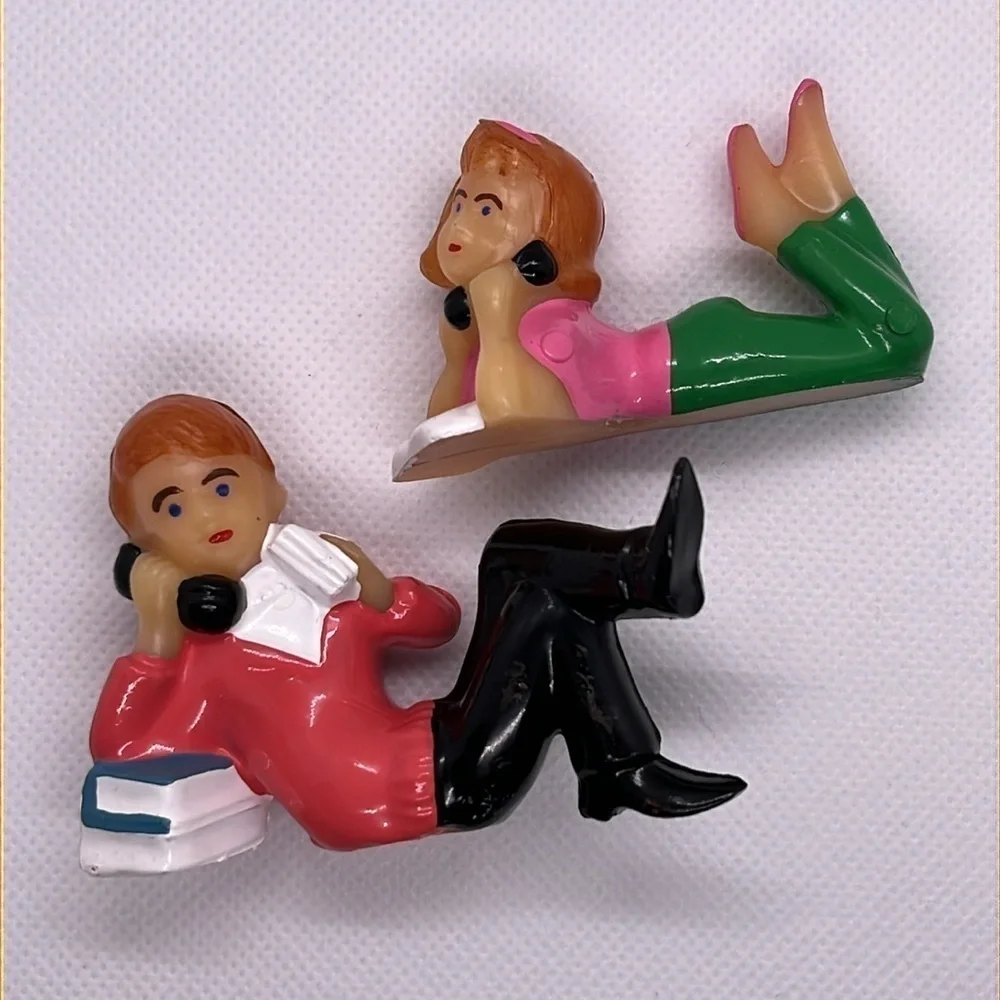 50s Wilton VTG Cake Topper Teen Talk Pink Green Sweet 16 Birthday Retro Grease